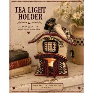 Blue Sky Clayworks Police Station Tealight Candle Holder Heather Goldminc 2002